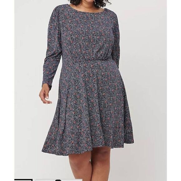 Loft Flounce Flare Dress Size 10 Floral - Picture 8 of 8